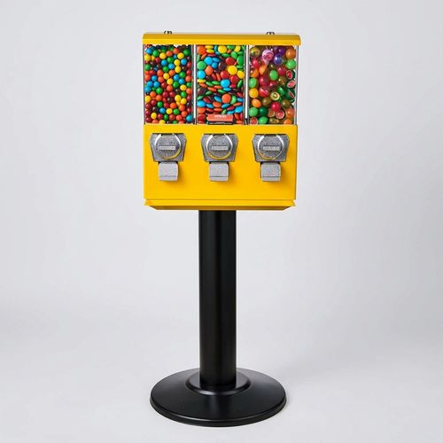 Triple Head Candy Vending Machine, 1-inch Gumball Vending Machine, Commercial Gumball Vendin…