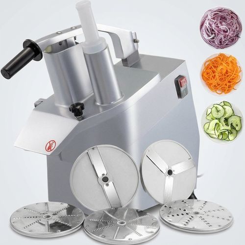 110V Commercial Food Processor 2 Feeding Holes, 550W Electric Vegetable Slicer 1600 RPM, Sta…