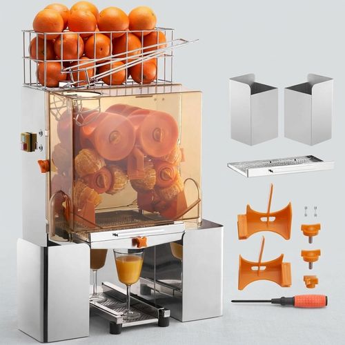 110V Commercial Orange Juicer Machine, with Pull-Out Filter Box, Electric Citrus Juice Squee…